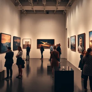 Visitors interacting at The Dalí Museum's 'The Subversive Eye' exhibition