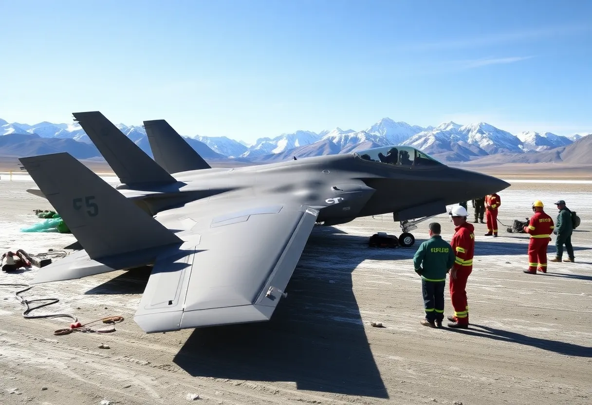 F-35 Fighter Jet Crash Site at Eielson Air Force Base