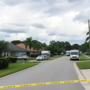 Police response at a crime scene in Largo, Florida.