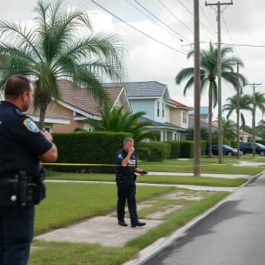 Police cordon in Largo neighborhood following stabbing incident