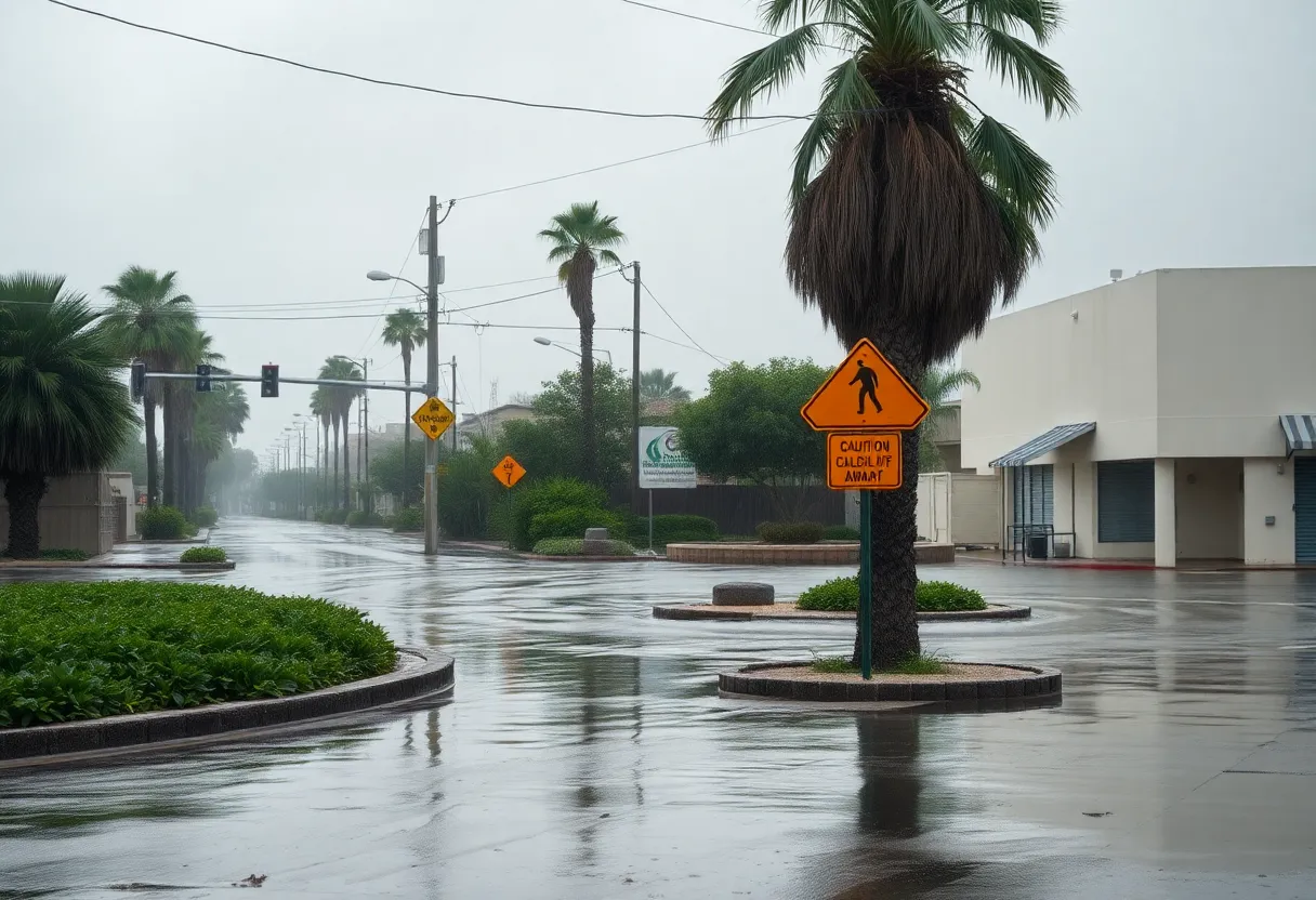 Los Angeles Flooding Scene