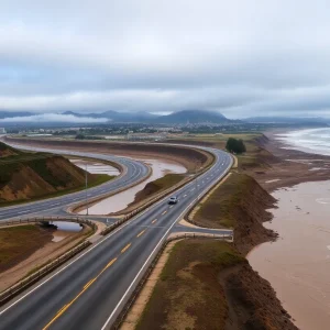 Mudflows on Pacific Coast Highway