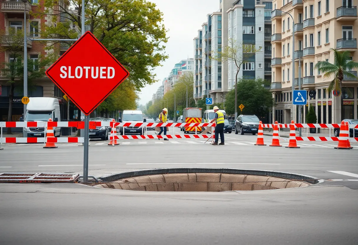 Construction at St. Petersburg intersection due to water main leak