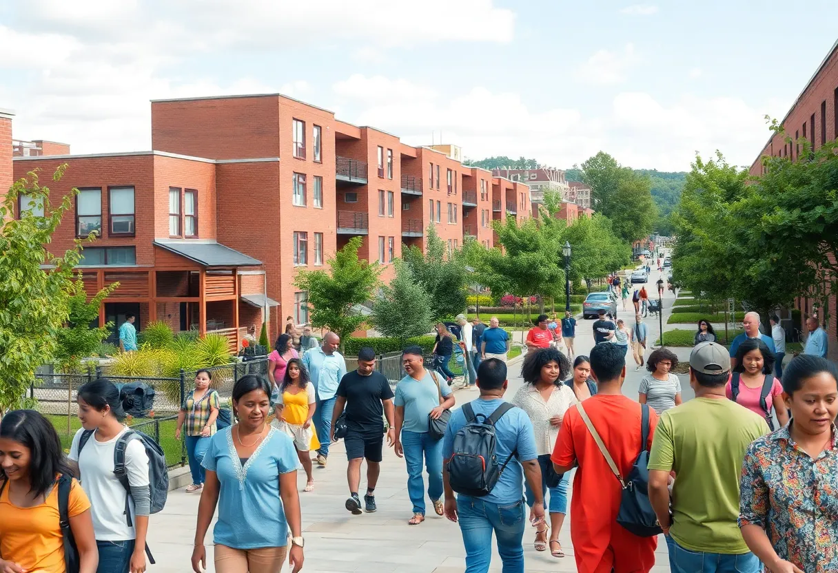 A lively scene of community engagement in a revitalized St. Petersburg neighborhood.