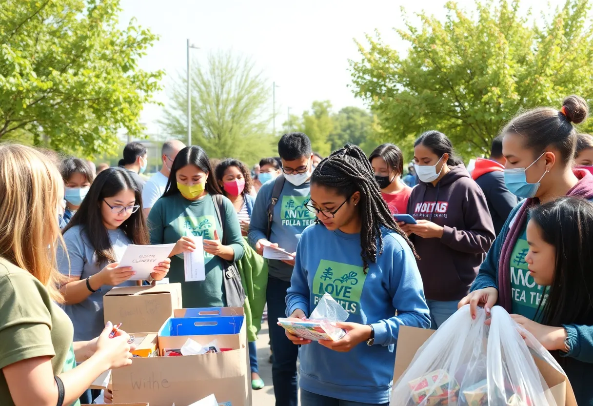 Community volunteers in Tampa Bay participating in various charitable initiatives.