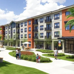 Artist rendering of Tangerine Plaza redevelopment