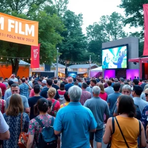 Crowd enjoying the Tampa Bay International Gay and Lesbian Film Festival