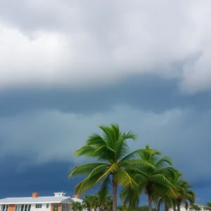 Storm clouds gathering over St. Petersburg, Florida