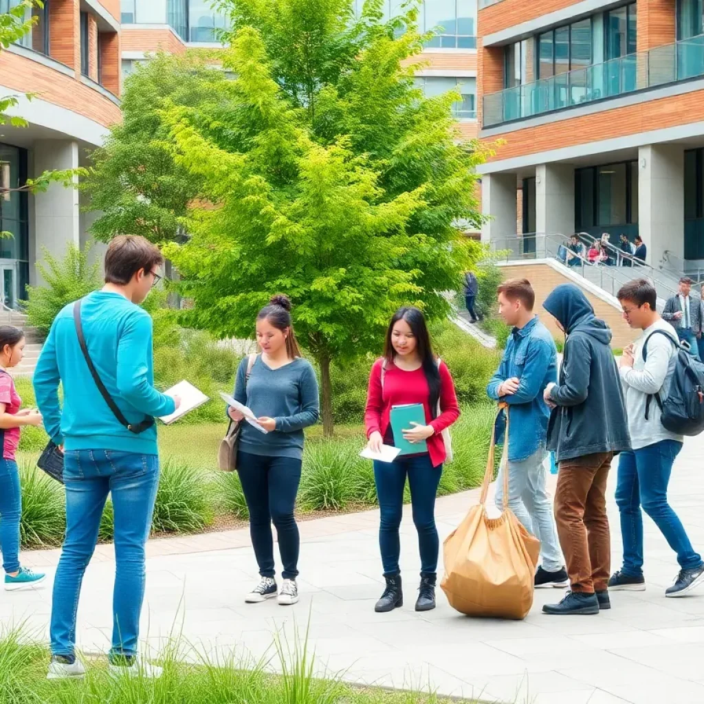 Students engaging in outdoor learning at USF St. Petersburg