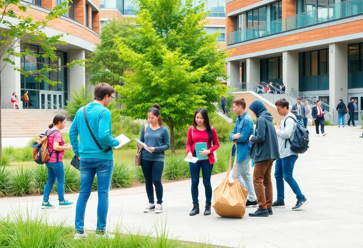 Students engaging in outdoor learning at USF St. Petersburg