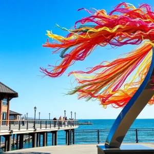 Bending Arc sculpture at St. Petersburg Pier