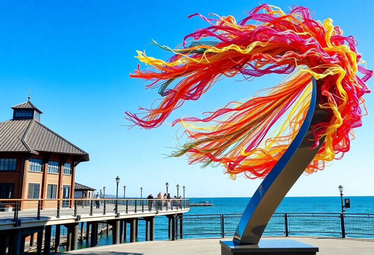 Bending Arc sculpture at St. Petersburg Pier