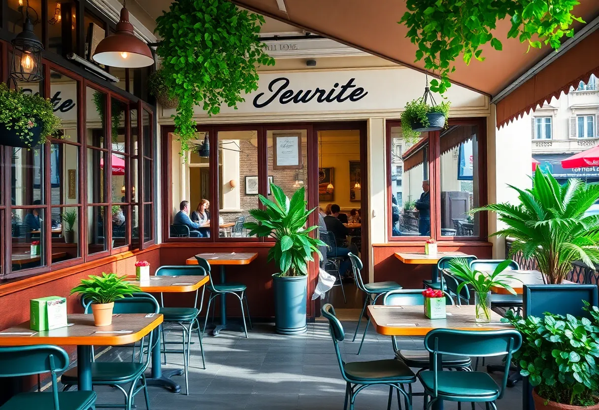 Cozy Parisian bistro setting in downtown St. Petersburg