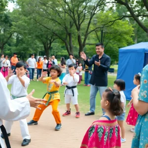 Children participating in martial arts classes in St. Petersburg