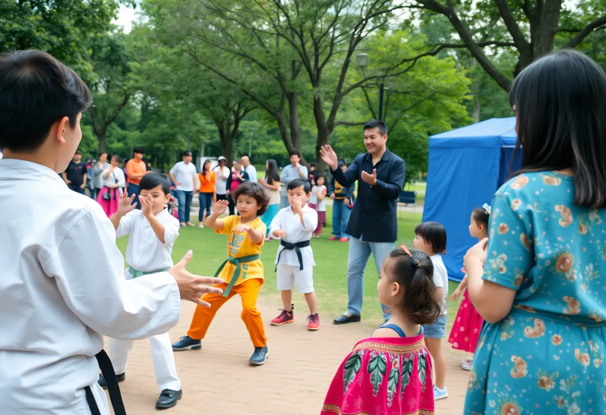 Children participating in martial arts classes in St. Petersburg