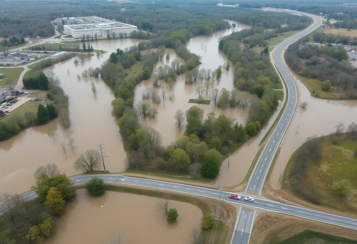 Flooded Areas in South Central Kentucky