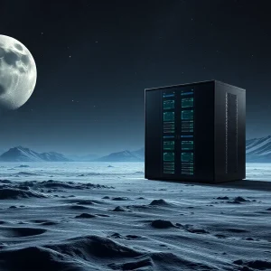 Lunar landscape with Freedom data center