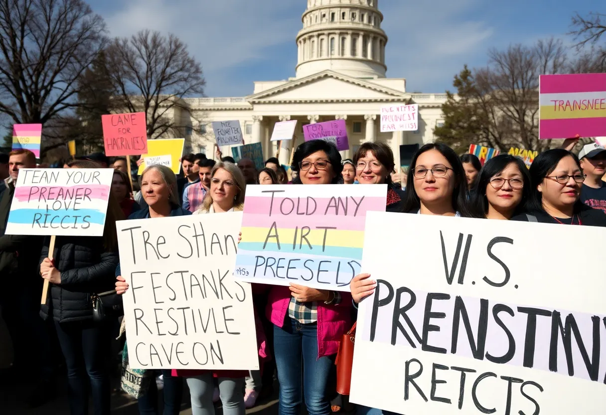 Protest Against Transgender Protection Bill in Iowa