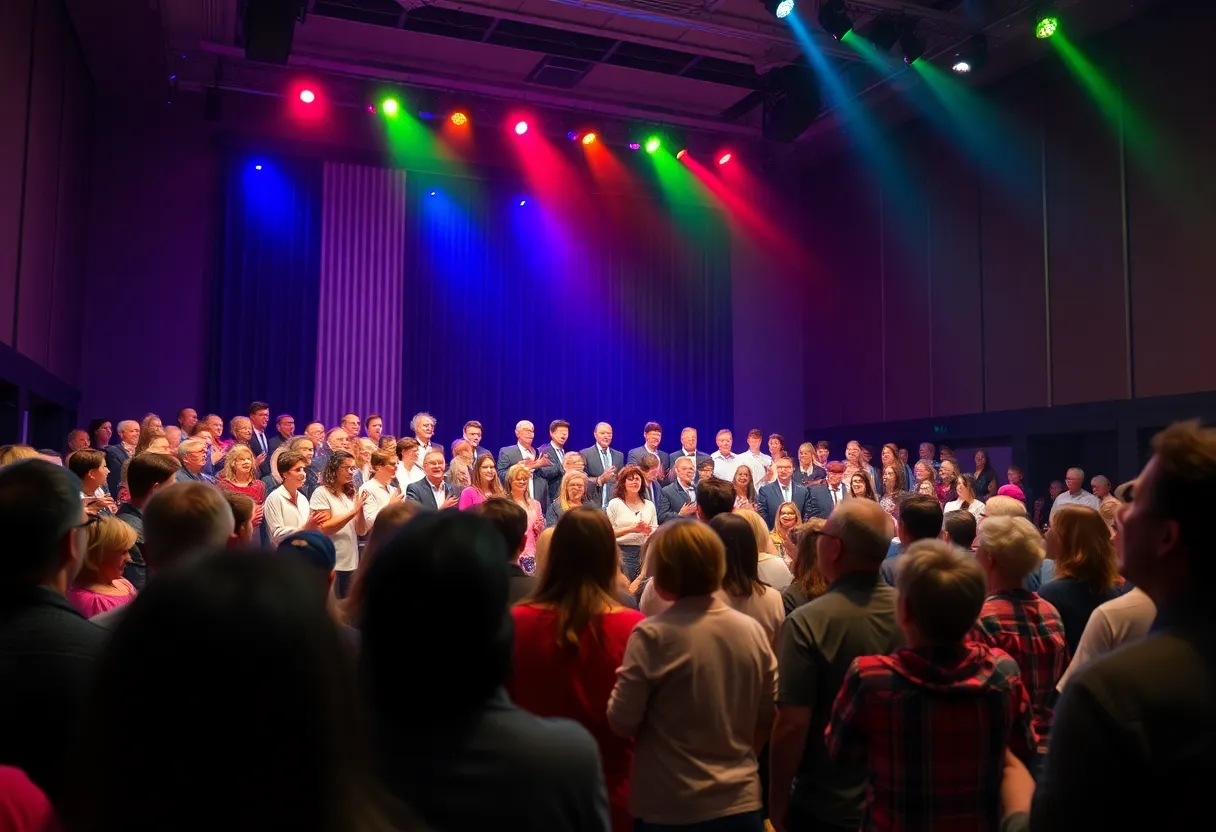 Audience participating in the One City Chorus Concert