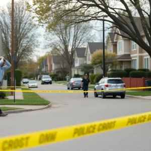 Police investigation at a suburban home in Pinellas Park after a domestic shooting incident.