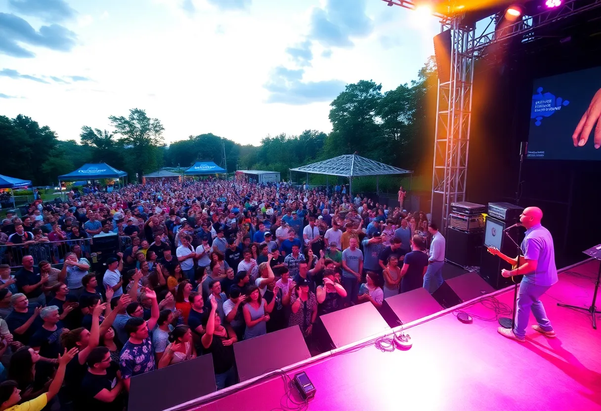 Audience enjoying a concert by Pouya at Jannus Live.