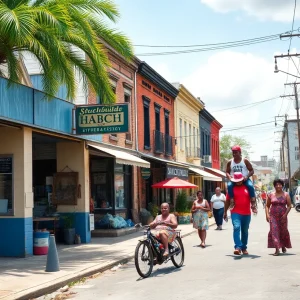 Scene from the documentary Razed showcasing the Gas Plant District's community