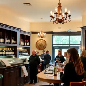 Interior view of Savoir on Central wine club with elegant setup