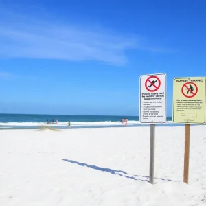 St. Pete Beach with new ordinance signs