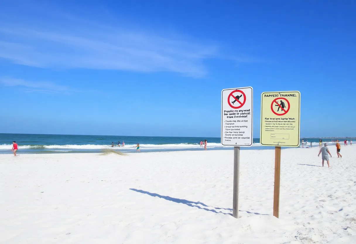 St. Pete Beach with new ordinance signs