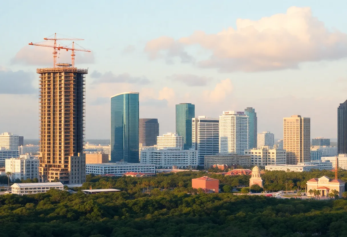 Rendering of the new 23-story apartment tower in St. Petersburg