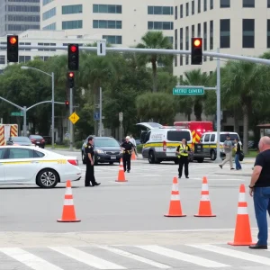 Scene of a tragic vehicle crash in St. Petersburg, Florida