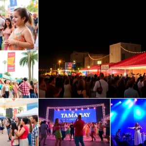 Collage of Tampa Bay weekend festival scenes