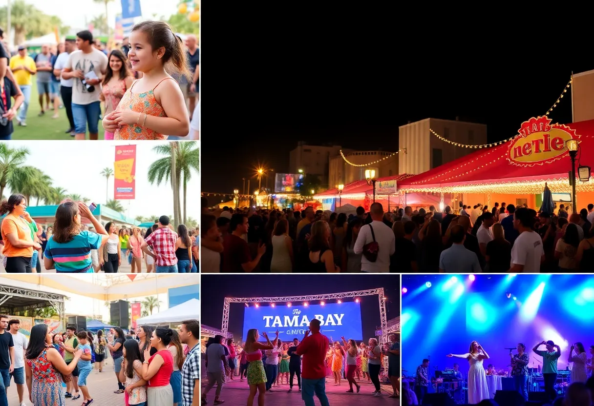 Collage of Tampa Bay weekend festival scenes