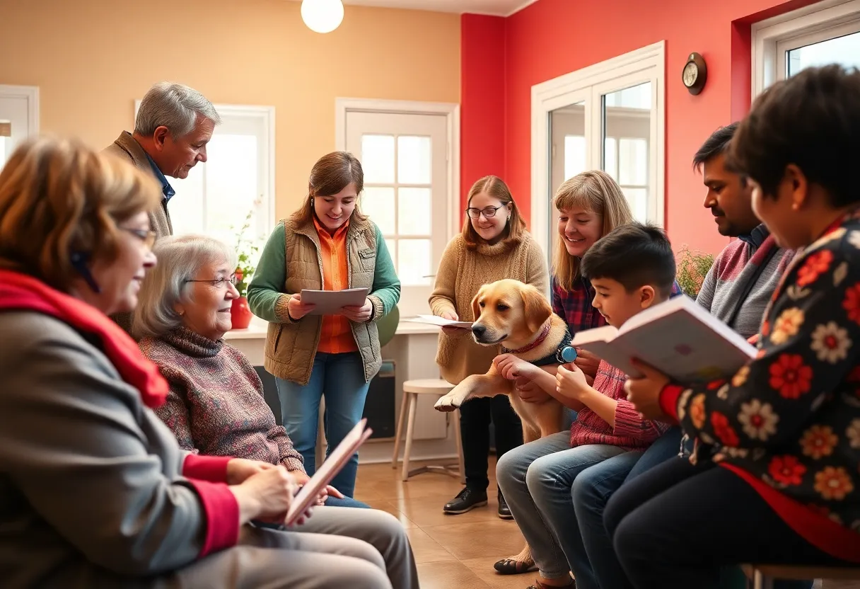 Volunteers engaging with seniors and children in Tampa Bay