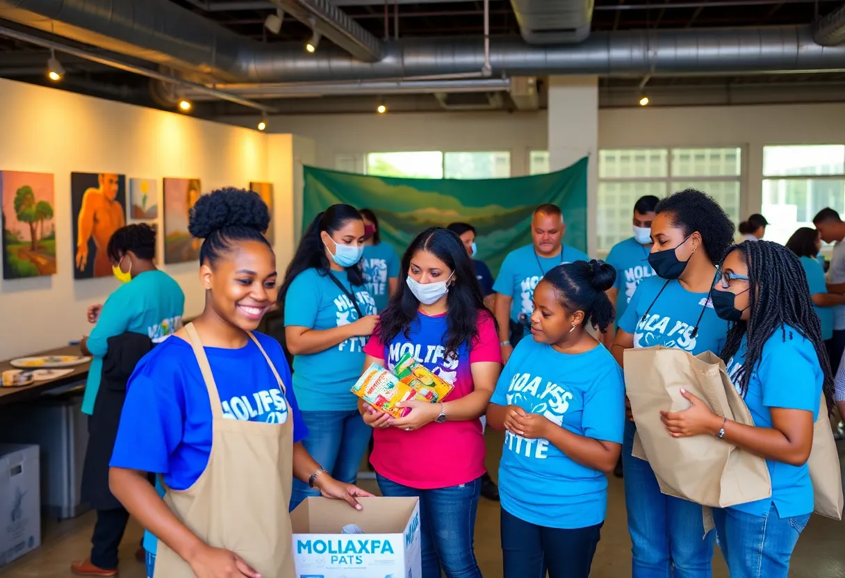 Volunteers engaged in community service activities in Tampa Bay