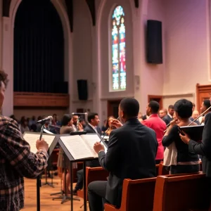 Performers at St. Petersburg's Black Composers showcase in a church setting.