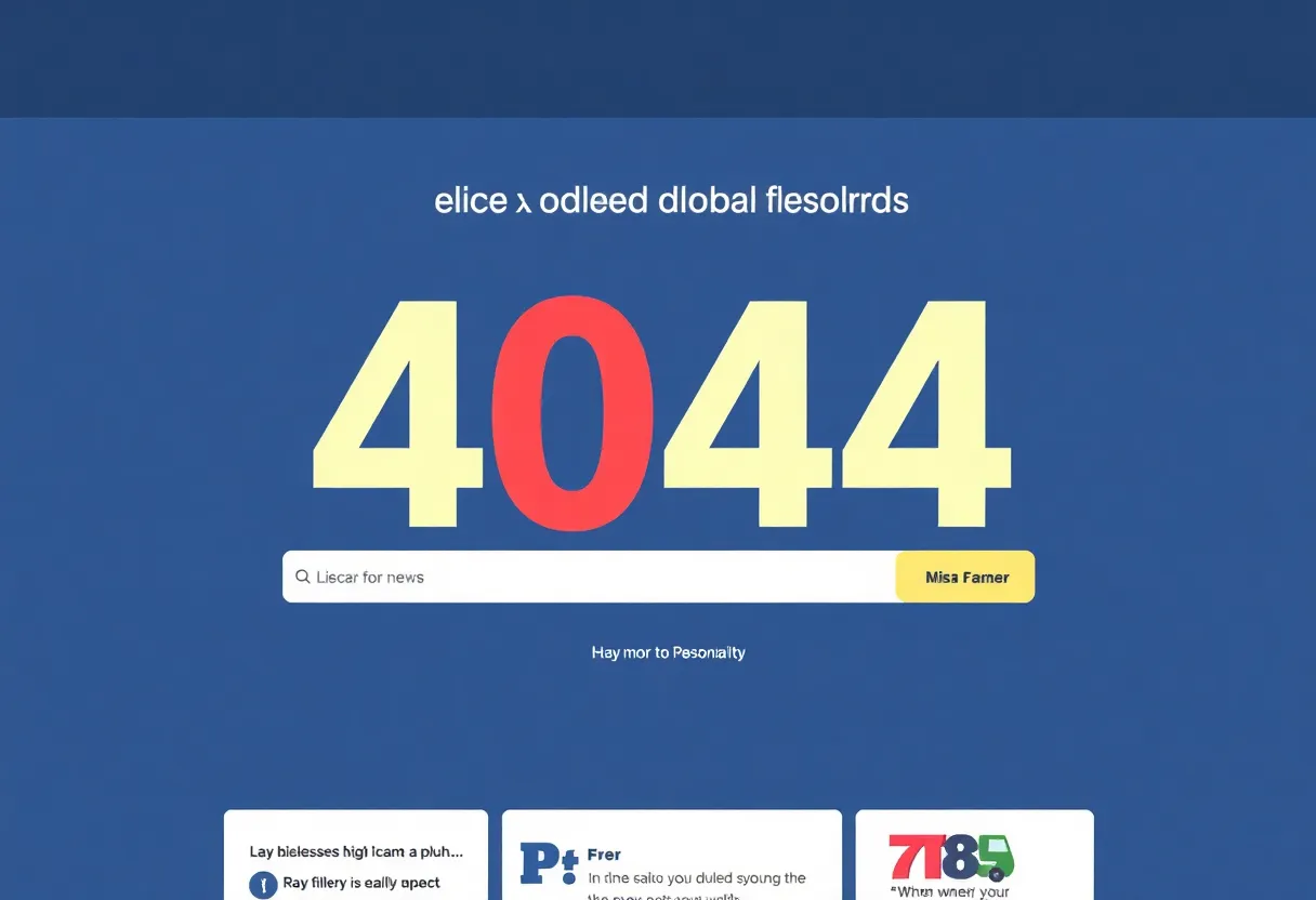 Creative 404 Error Page Example