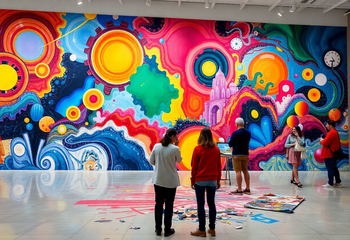 Vibrant murals and live art creation at The Dalí Museum