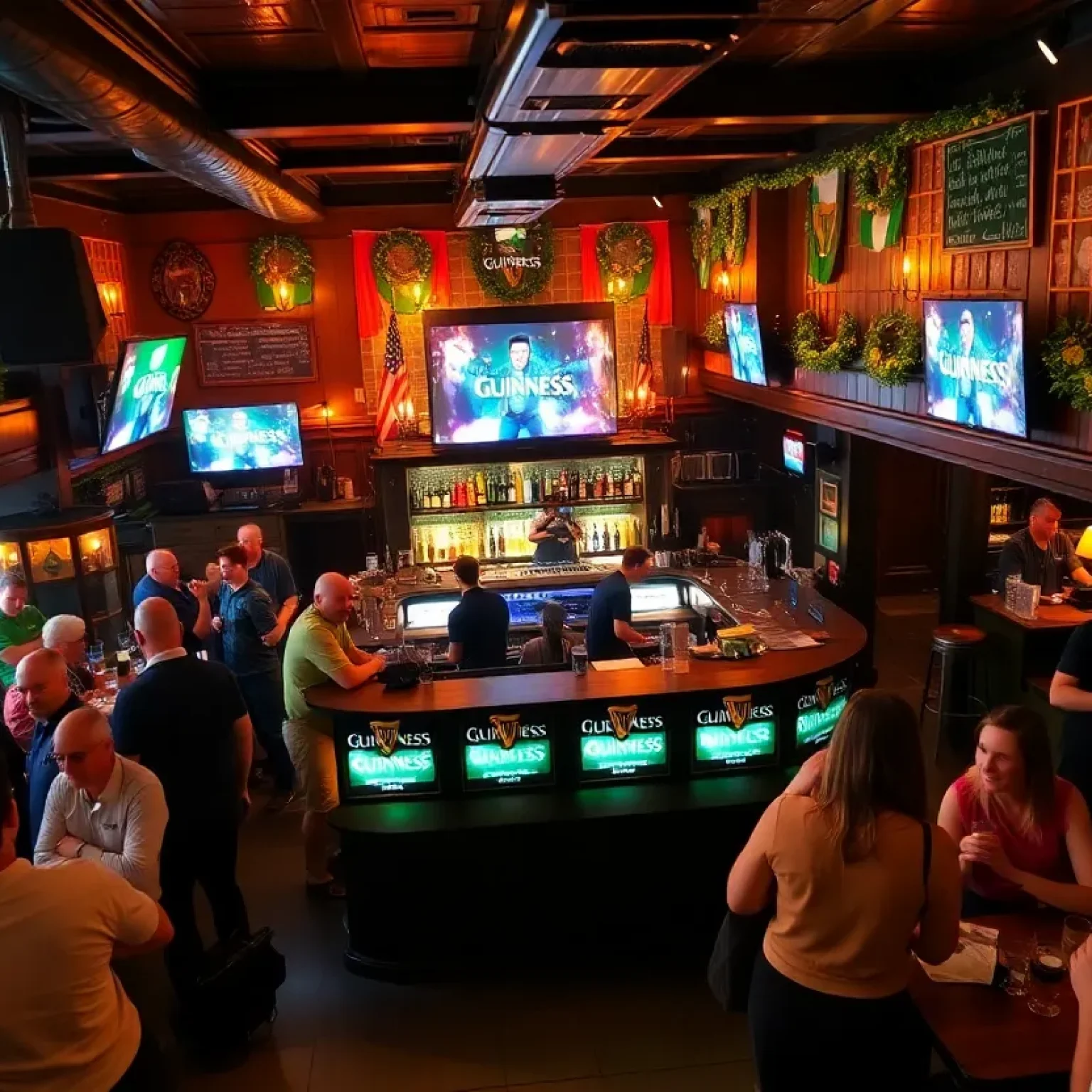 Interior of Dublin Drop showcasing the vibrant bar atmosphere