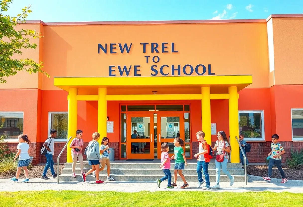 Exterior of Apogee St. Pete private school with children playing