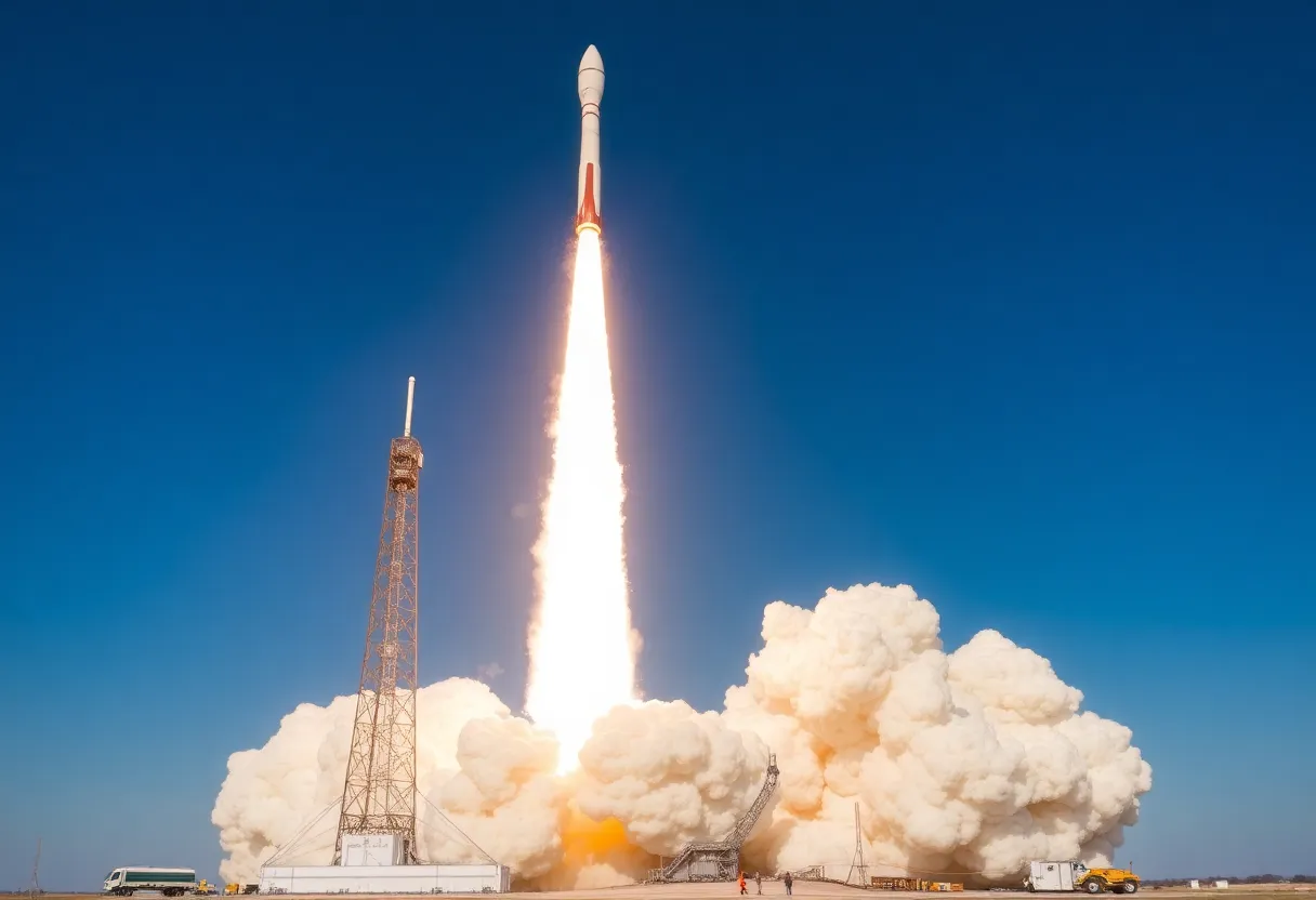 SpaceX Starship Launch with Debris