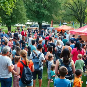 Crowd enjoying the St. Pete CommUNITY Festival at Azalea Park