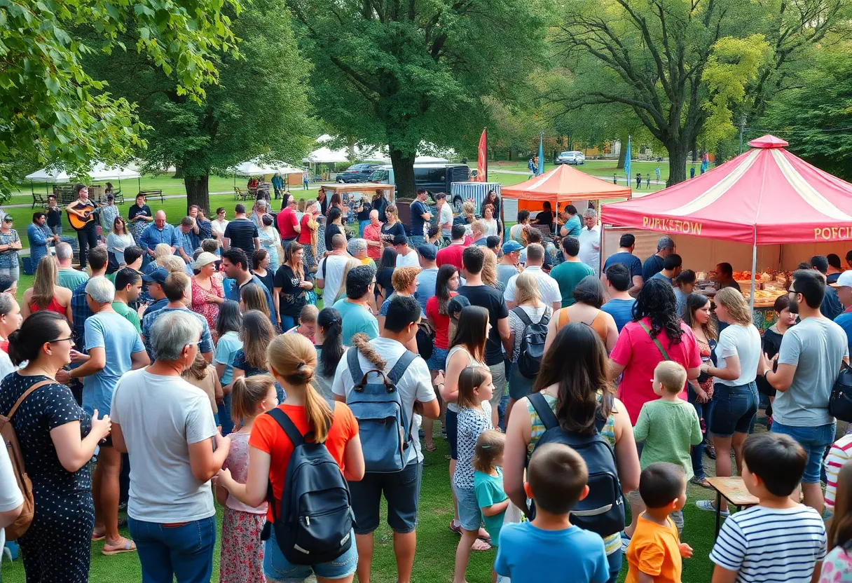 Crowd enjoying the St. Pete CommUNITY Festival at Azalea Park