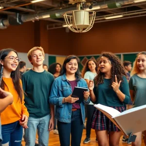 Students participating in arts activities at St. Petersburg Arts Conservatory