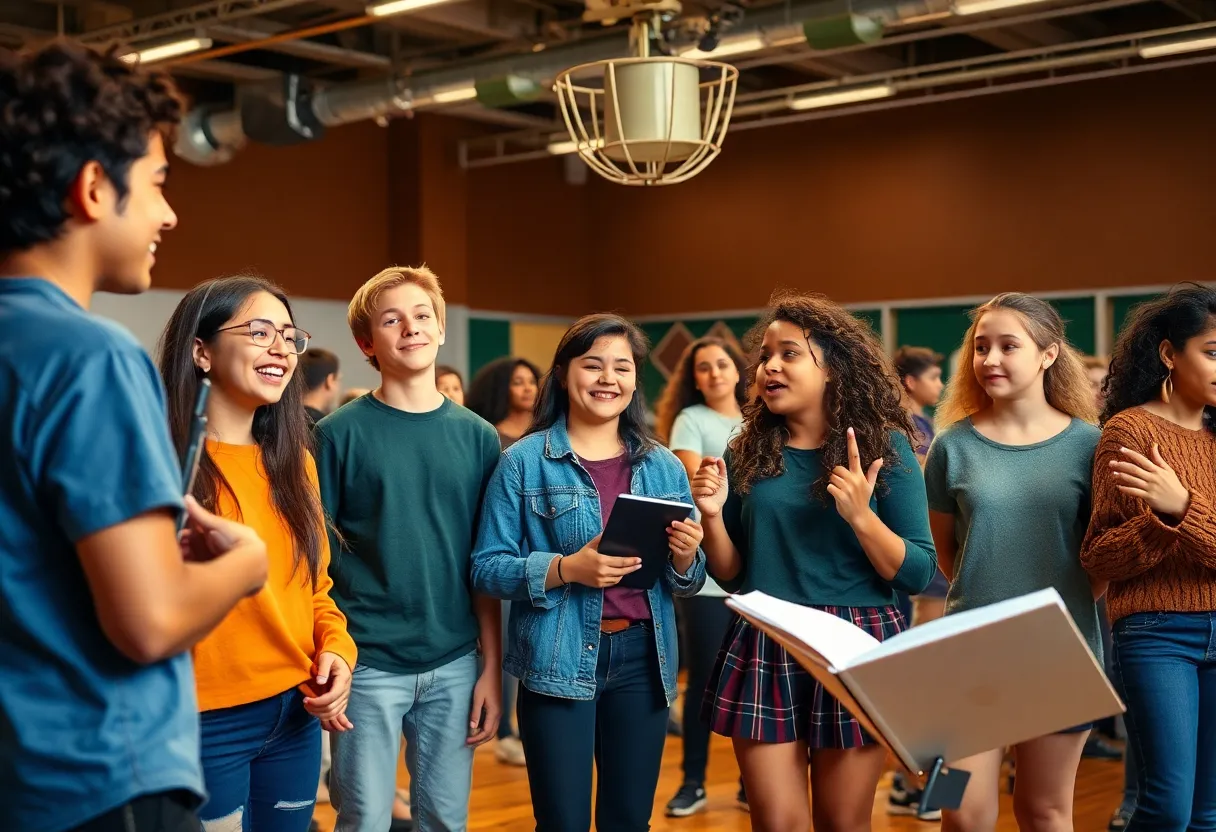 Students participating in arts activities at St. Petersburg Arts Conservatory