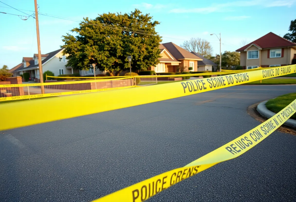 Police investigation scene in St. Petersburg residential area