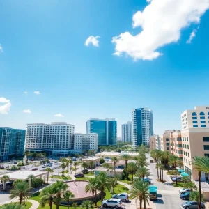 View of downtown St. Petersburg highlighting new developments.