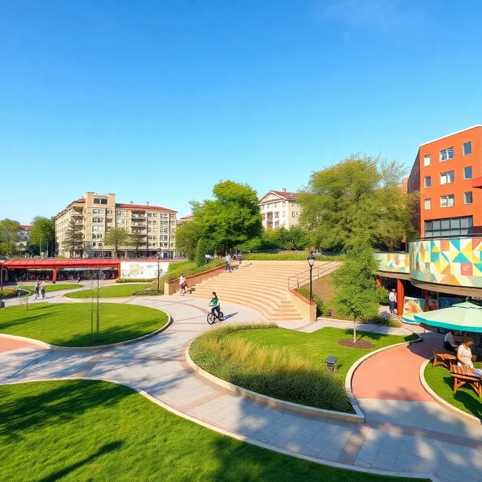 Conceptual depiction of the Trails Crossing project park in St. Petersburg